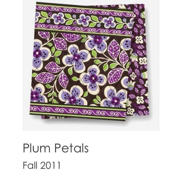VERA BRADLEY Plum Petals Zipper 2011 Insulated Lunch Bunch Bag Purple Floral Y2K - Picture 14 of 14